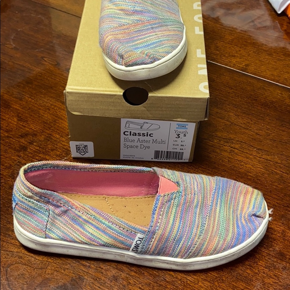 Girls 3.5 classic blue aster multi space dye